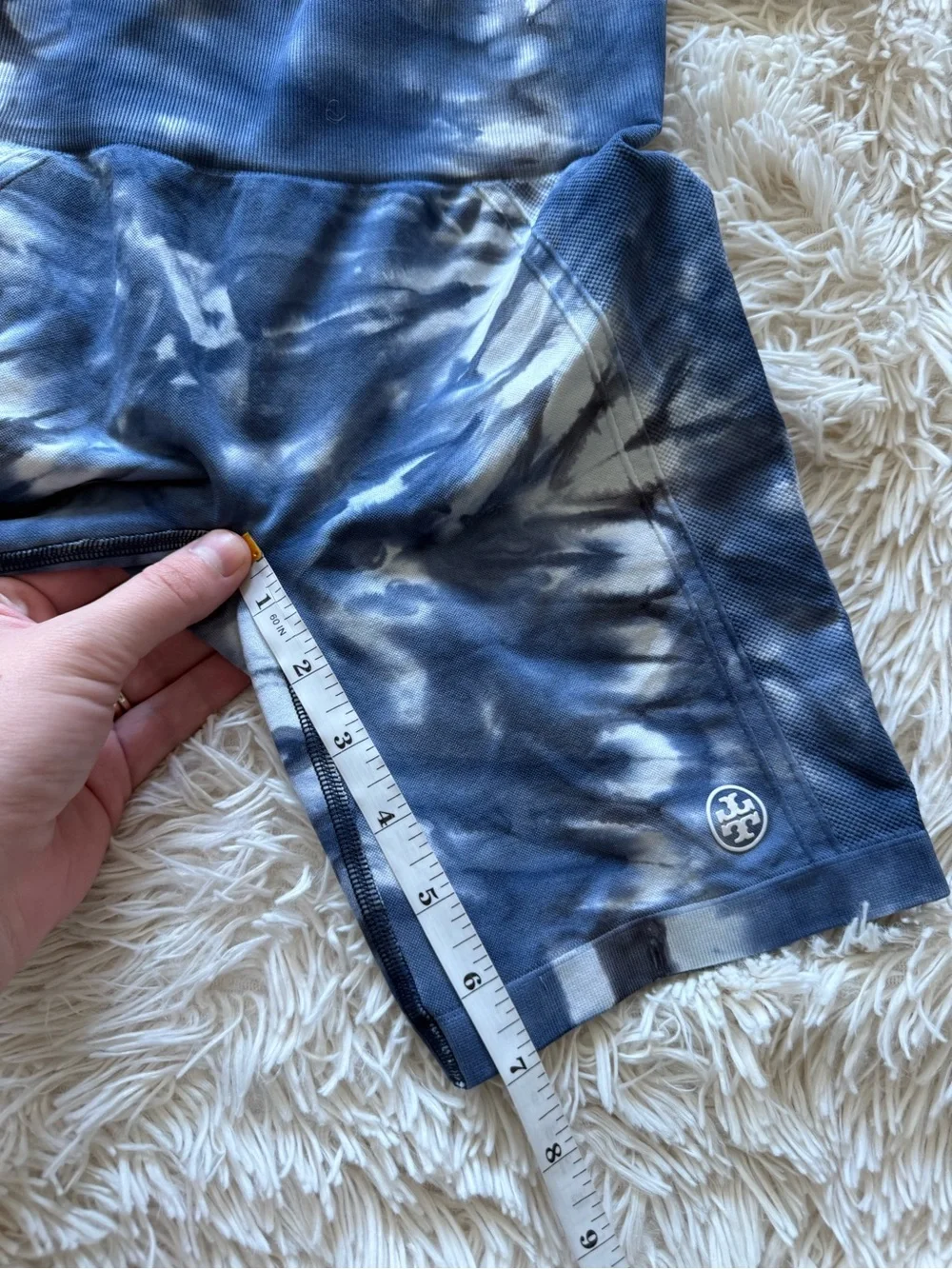 Tory Burch High Rise Seamless Tie Dye Bike Shorts Size Small